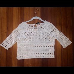 SOLD LOCALLY Beige top shop cropped top